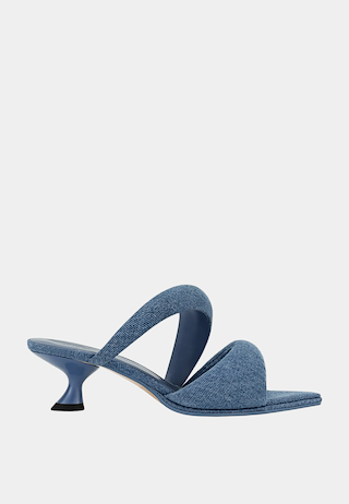 JW PEI Womens Sara Mule Denim Blue