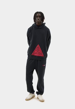 Triangle Logo Hoodie Black