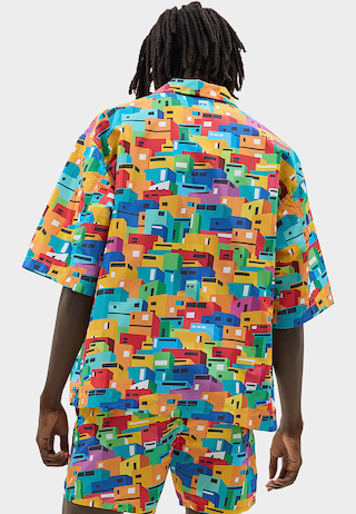 Urban Mosaic Print Swim Shorts Multi