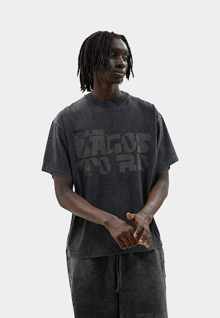 Ashluxe Vintage Acid Wash T-Shirt Black