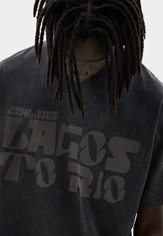 Ashluxe Vintage Acid Wash T-Shirt Black
