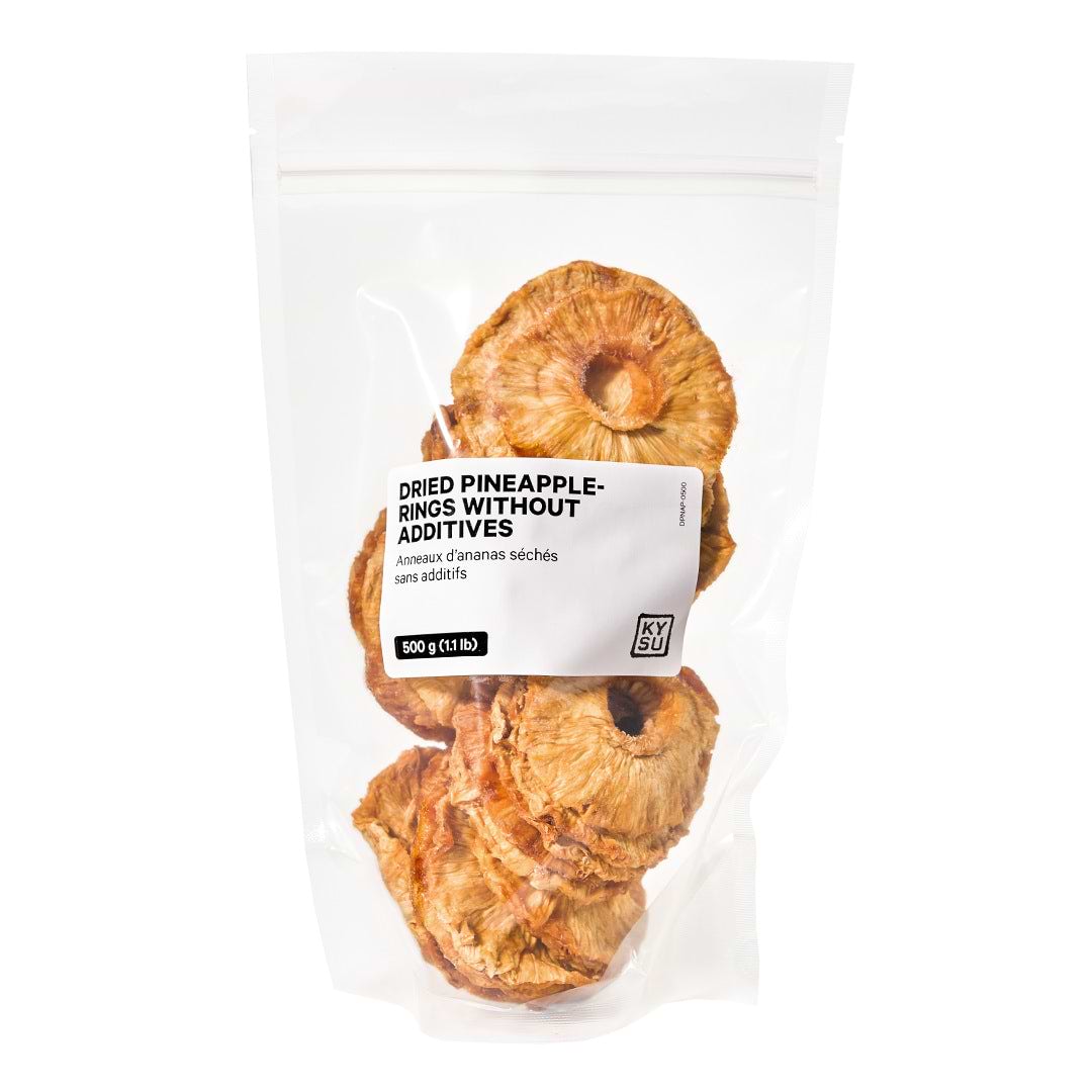 Dried pineapple-rings without additives, 500 g