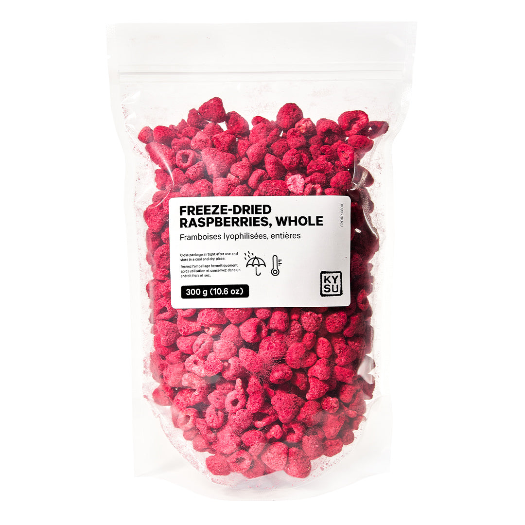 Freeze-dried raspberries, whole, 300 g