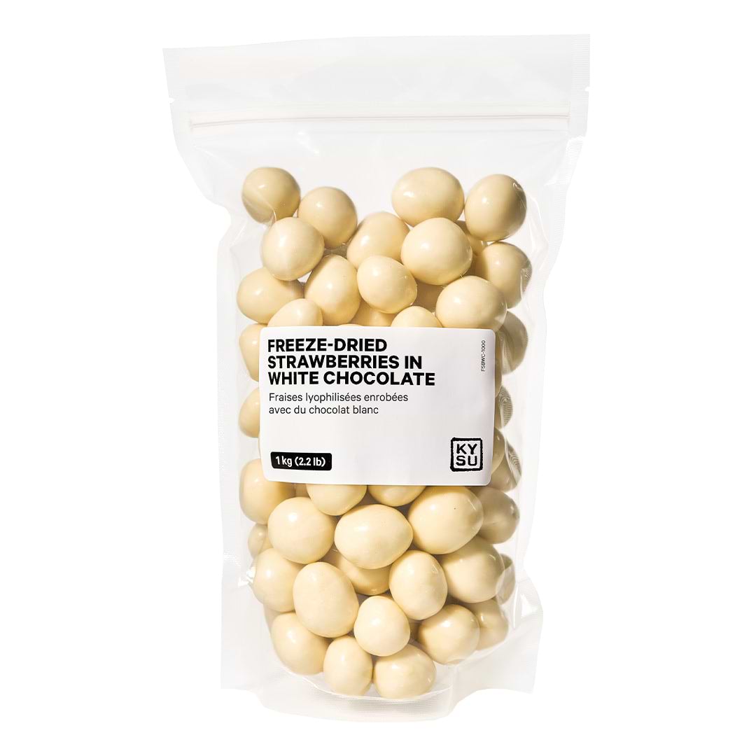Freeze-dried strawberries in white chocolate, 1 kg
