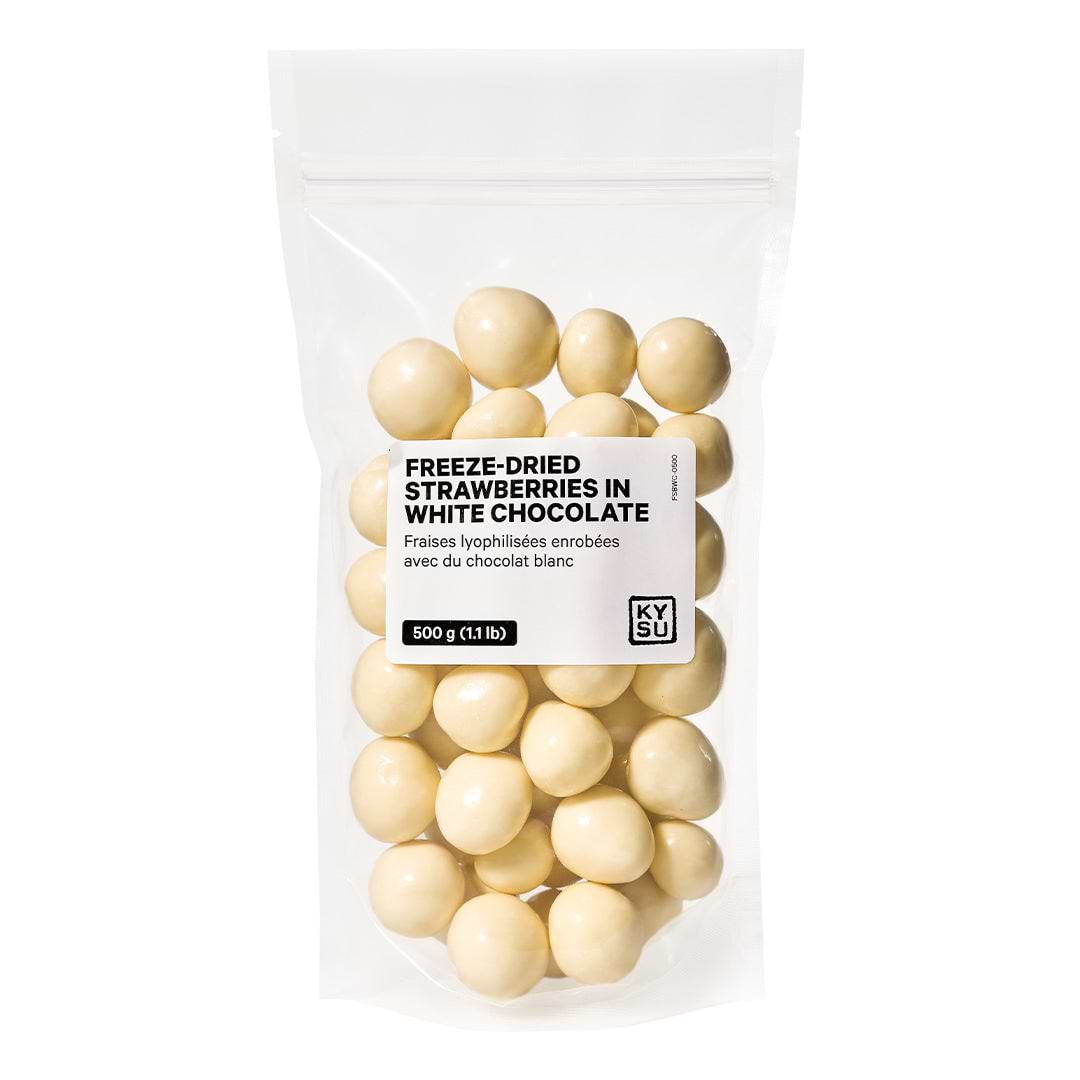 Freeze-dried strawberries in white chocolate, 500 g