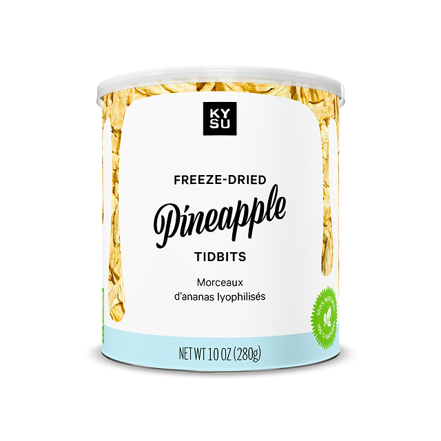 Freeze-Dried Pineapple Tidbits, 10 oz (280g)