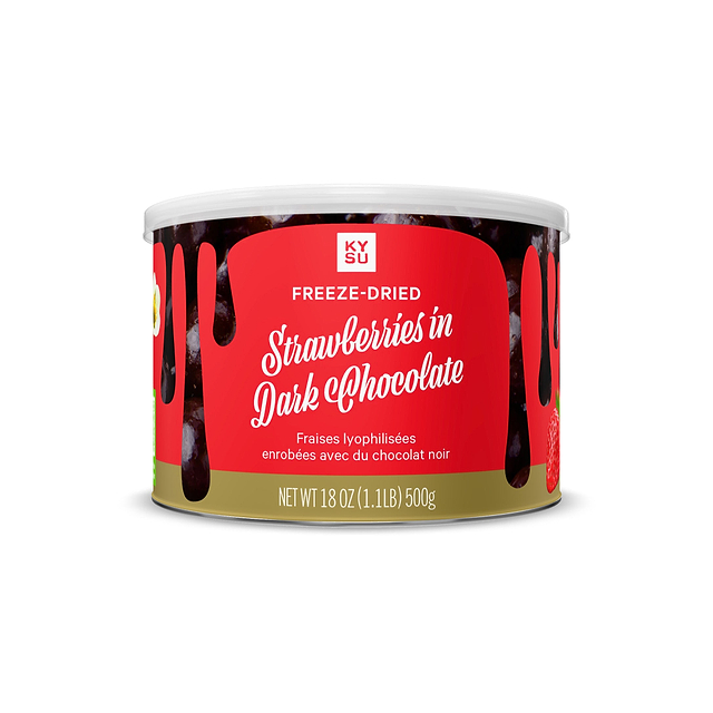 Freeze-Dried Strawberries in Dark Chocolate, 18 oz (1.1 lb) 500g