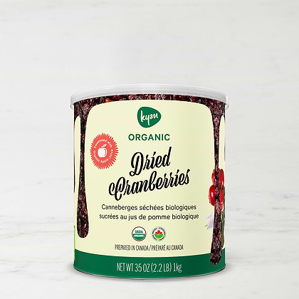 Organic Dried Cranberries Sweetened with Organic Apple Juice