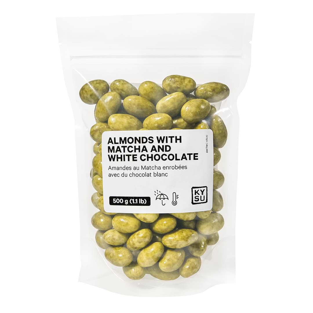 Almonds with Matcha and White Chocolate
