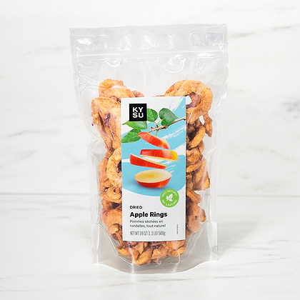 Dried Apple Rings, All Natural, 18 oz (1.1 lb) 500g