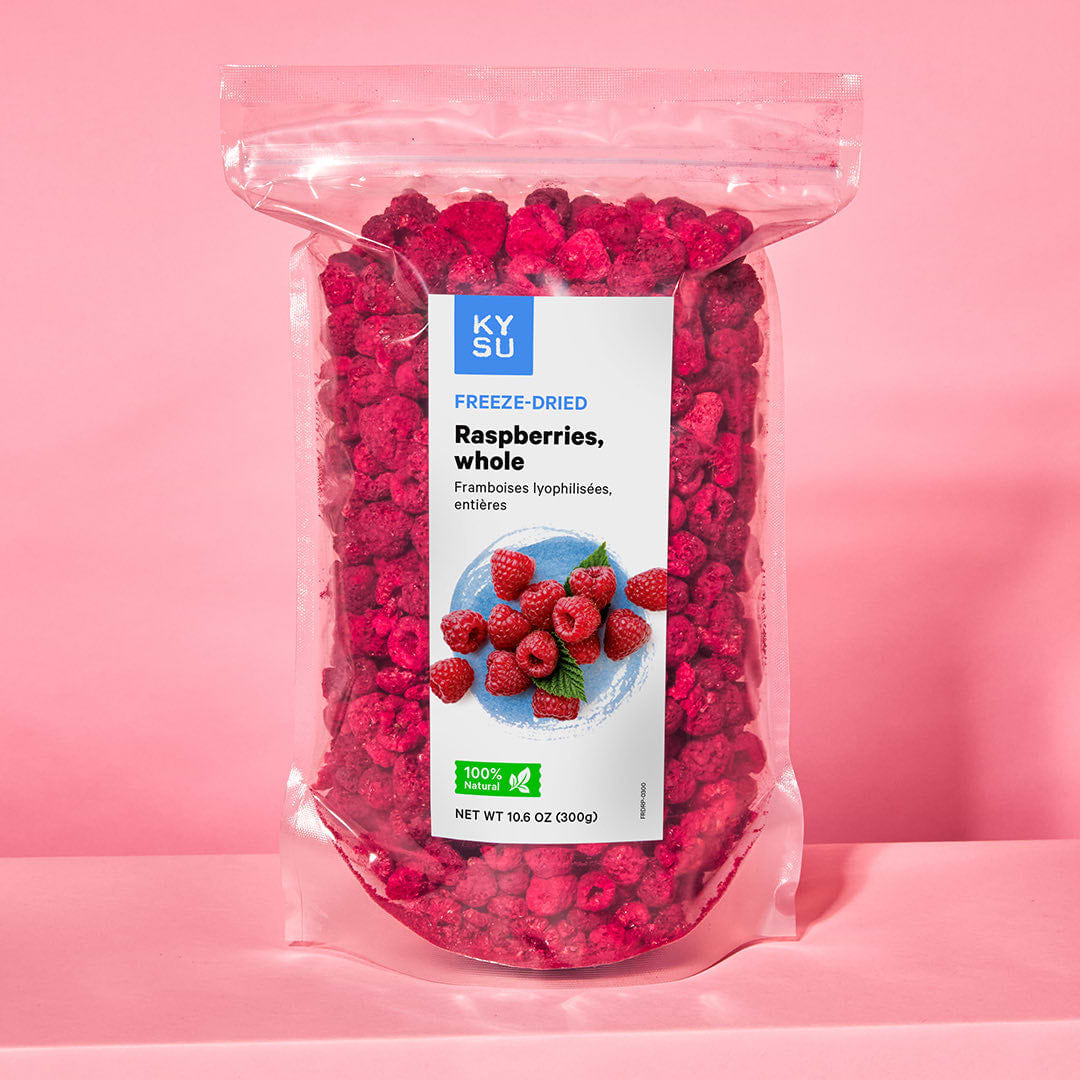 Freeze-dried raspberries, whole, 10.6 oz