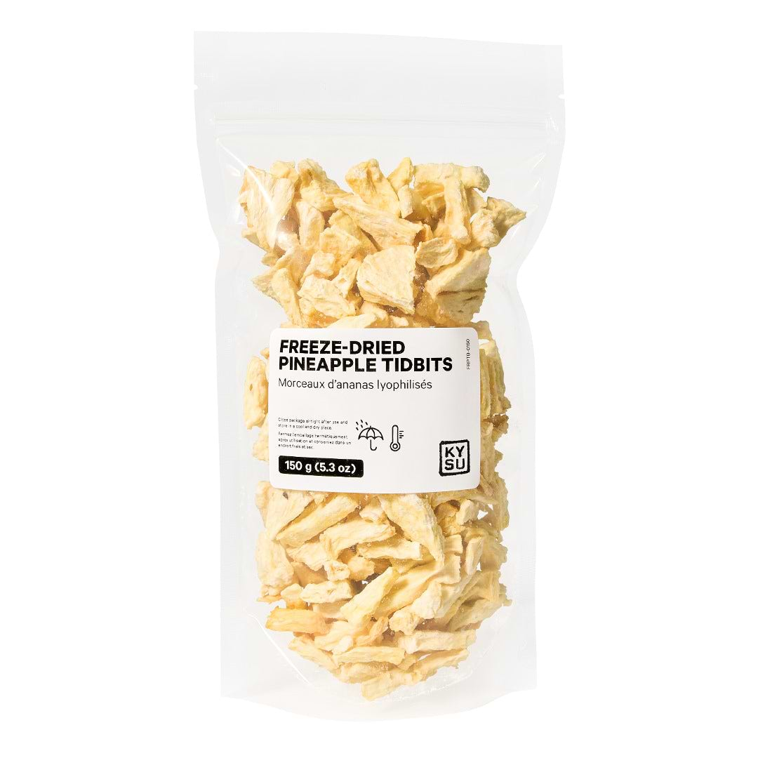 Freeze-dried pineapple tidbits, 150 g (5.3 oz)