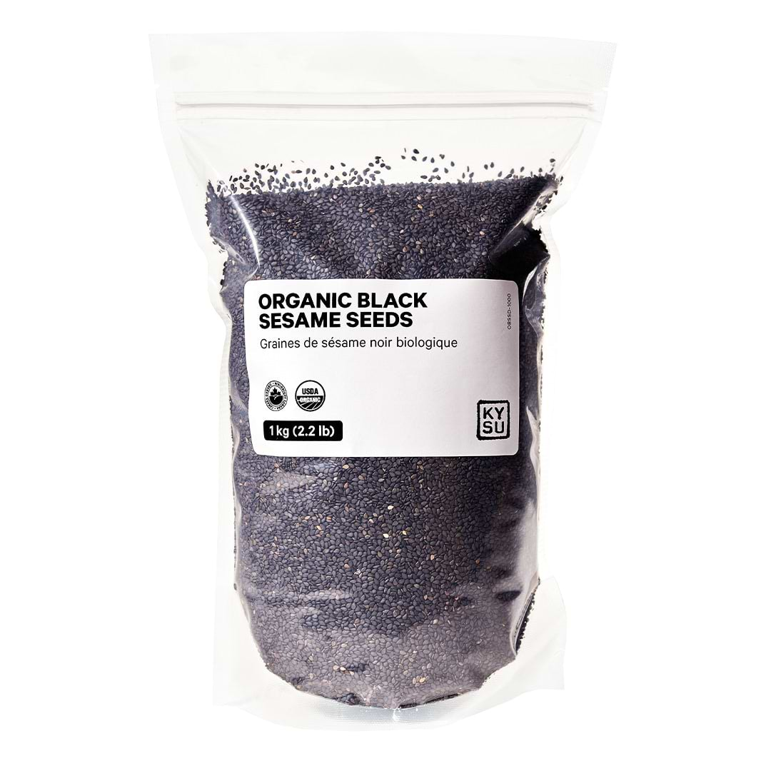 Organic black sesame seeds, 1 kg