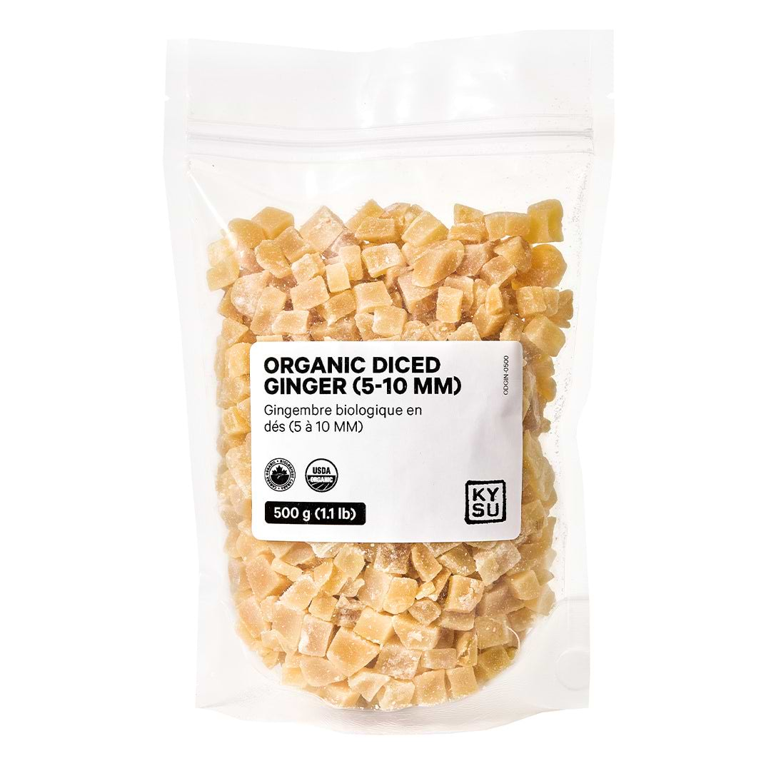 Organic diced ginger, 500 g