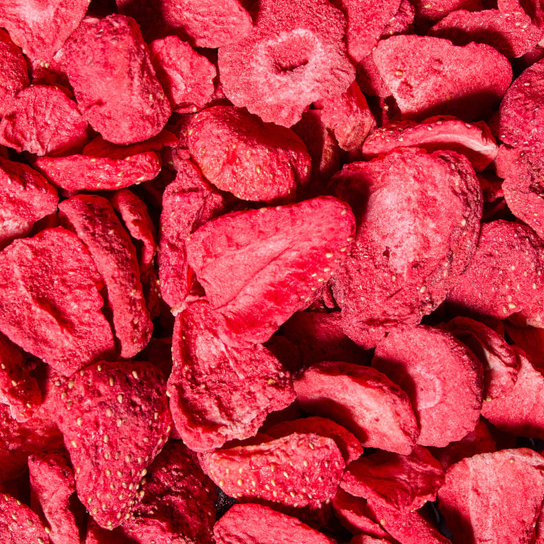 Freeze-dried strawberry slices