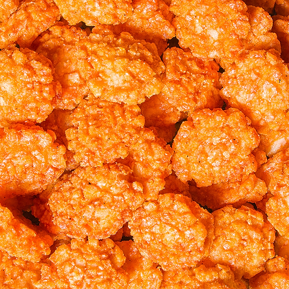 Spicy rice cracker nuggets