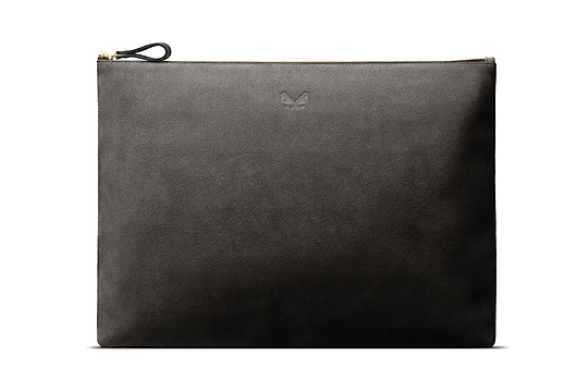 Suede Flight Folio - Storm Grey