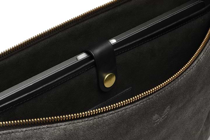 Suede Flight Folio - Storm Grey