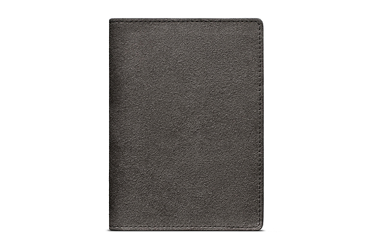 Suede Passport Wallet - Storm Grey