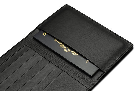 Suede Passport Wallet - Storm Grey