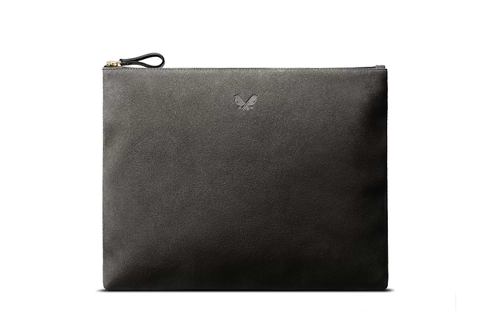 Suede Flight Pouch - Storm Grey