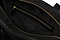 open view of the designer tennis bag in black, showing the inside pocket