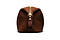 Suede Wash Bag / Dopp Kit - Tobacco Brown
