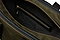open view of the designer tennis bag in olive, showing the inside pocket
