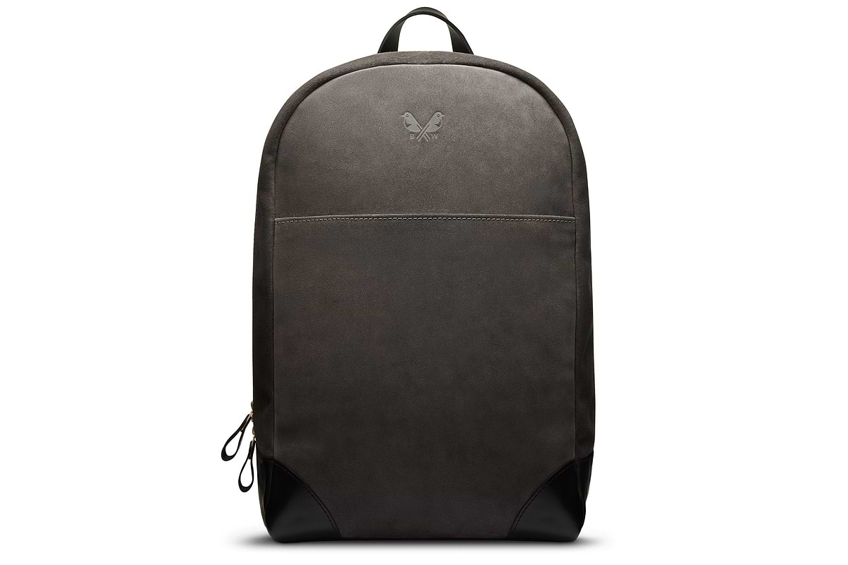 Suede Computer Backpack Grey Suede Backpack | Mens Waterproof Laptop Backpack – Bennett Winch