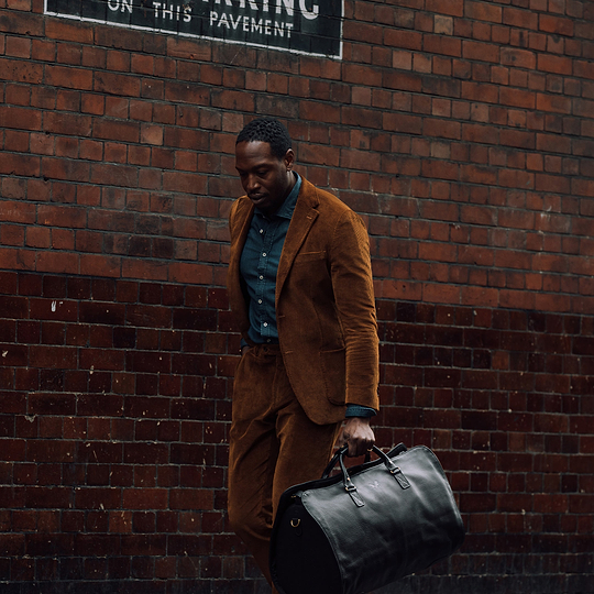 Leather Suit Carrier Holdall | Black Garment Duffel Bag – Bennett
