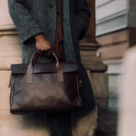 Brown Leather Briefcase | Handmade Genuine Leather | Bennett Winch