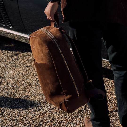 brown leather suede backpack Brown Suede Backpack