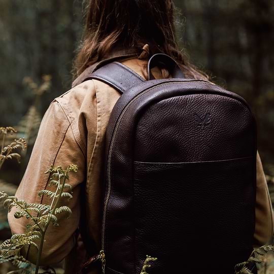 brown leather mens backpack Brown Leather Backpack for Men