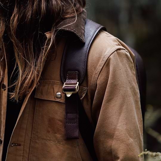 Brown Leather Backpack for Men
