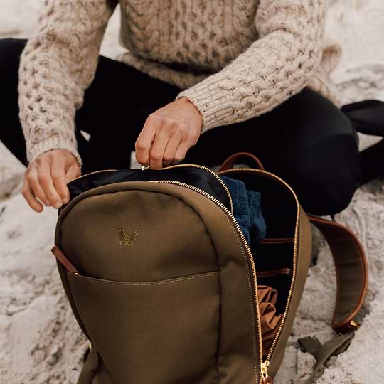 bennett winch leather backpack The | Navy Canvas Backpack for Men using traditional techniques and materials reimagined for a contemporary world Bennett Winch Leather Backpack |