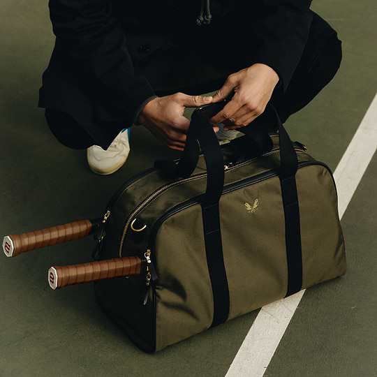 Green Sports Duffel Bag | Luxury Tennis Bag for Men | UK Made