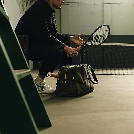 Green Sports Duffel Bag | Luxury Tennis Bag for Men | UK Made