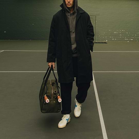 Green Sports Duffel Bag | Luxury Tennis Bag for Men | UK Made
