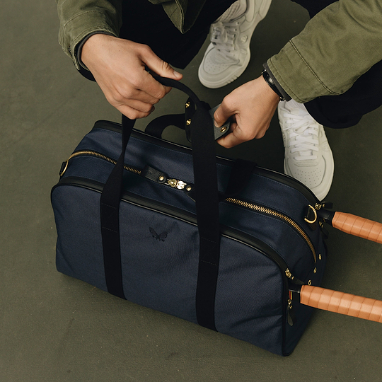 Blue Sports Duffle Bag | Tennis Bag With Laptop Compartment