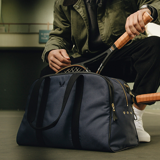 Blue Sports Duffle Bag | Tennis Bag With Laptop Compartment