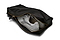 close up look at the separate shoe compartment that comes with the sports duffle bag