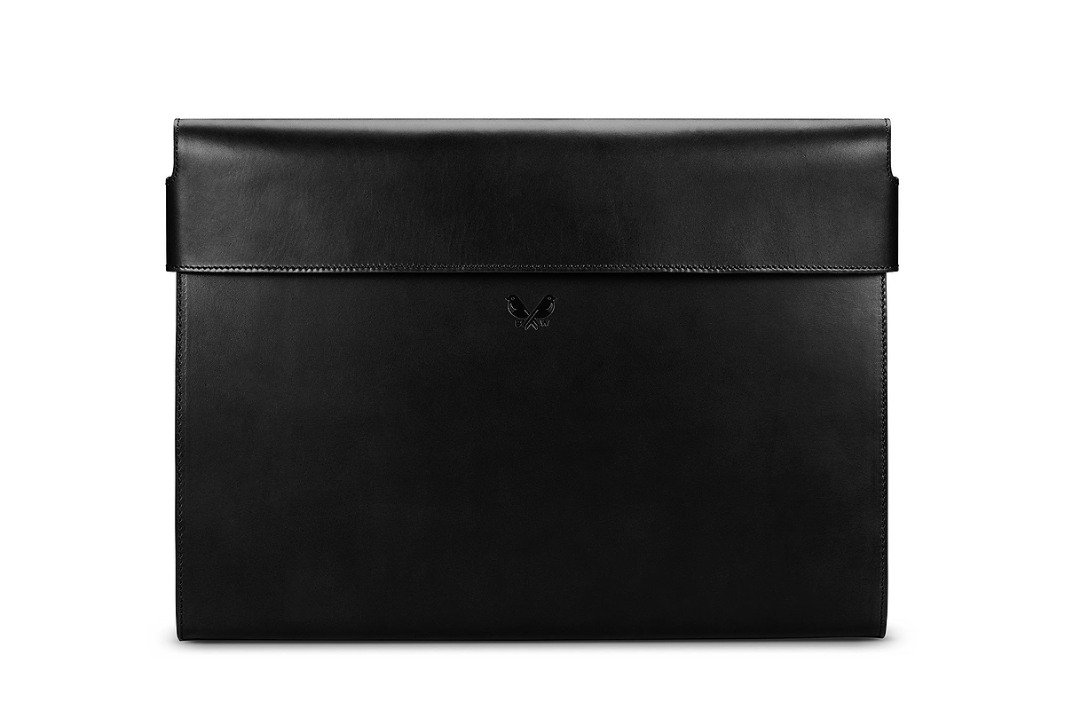 Large Folio - Black Leather