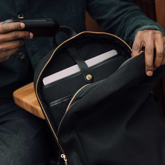 bennett winch black leather backpack The Backpack | Black Canvas Backpack for Men