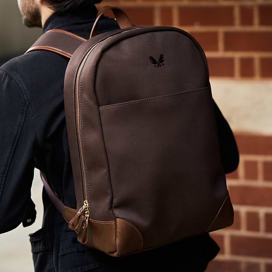 The Backpack Brown Canvas Backpack for Men Bennett Winch