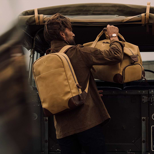 bronze times tm premium shockproof canvas laptop backpack travel bag Men's Large Backpack, Khaki Our waxed canvas Backpack has a large front pocket with a weatherproof flap The Backpack | Tan Canvas