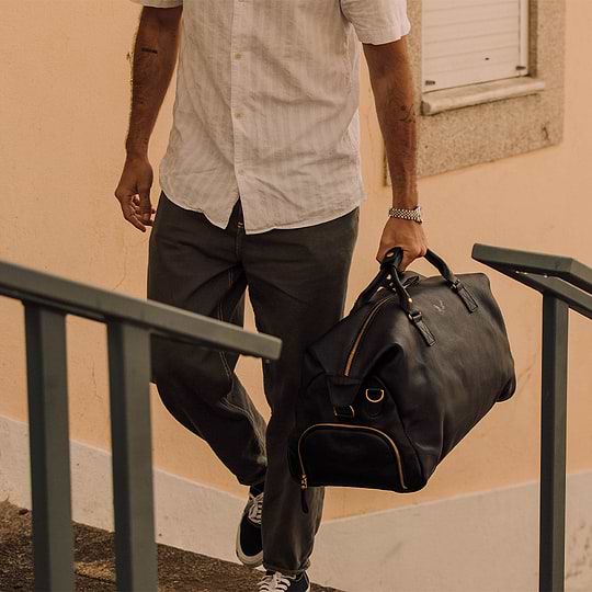 bennett winch black leather backpack The Leather Weekender | Black Leather Weekender