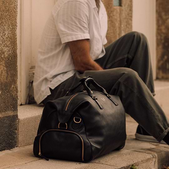 bennett winch black leather backpack The Leather Weekender | Black Leather Weekender