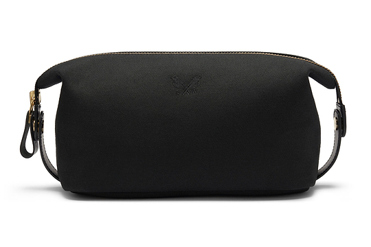 Canvas Wash Bag / Dopp Kit - Black