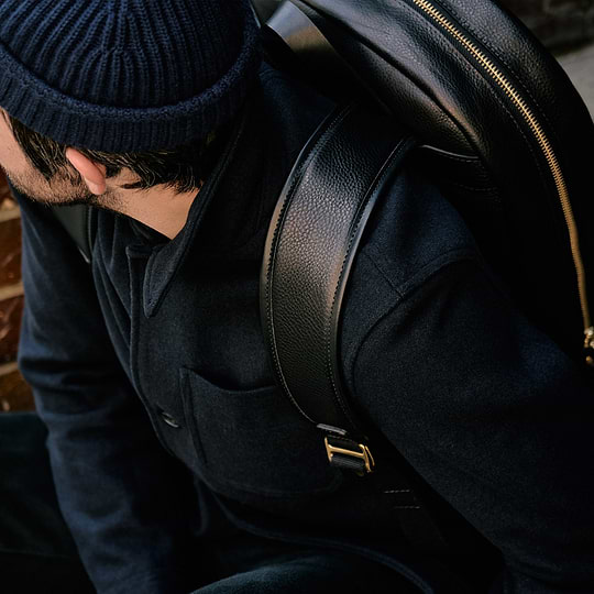 bennett winch leather backpack Black Leather Backpack for Men