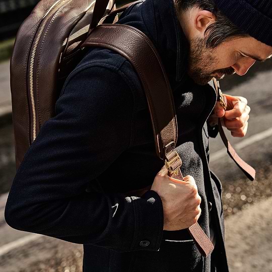 bennett winch leather backpack Brown Leather Backpack for Men